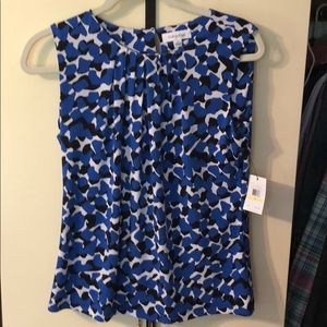 NWT Calvin Klein Medium blue/black top